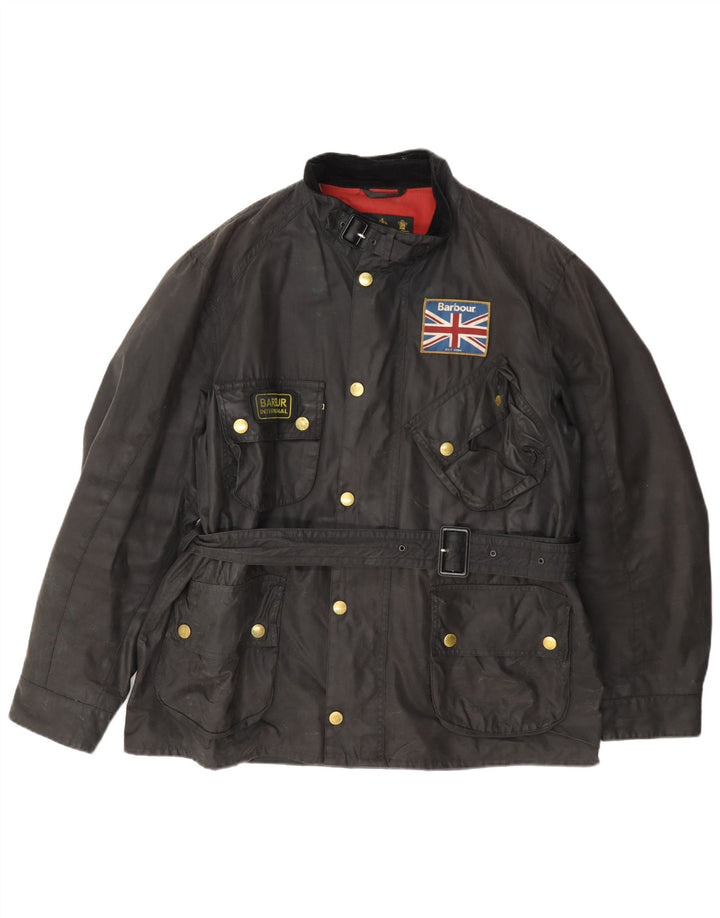 Barbour Veste en coton ciré pour homme UK 42 XL Noir