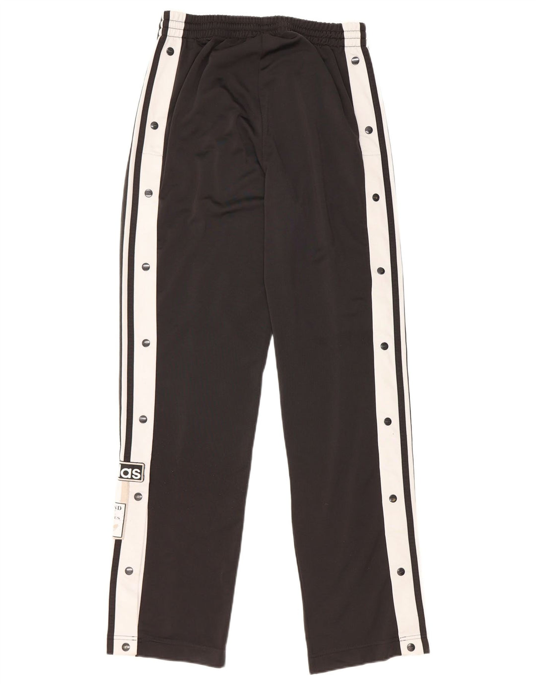 ADIDAS Pantalon de survêtement graphique pour femme UK 10 Small Black Colourblock