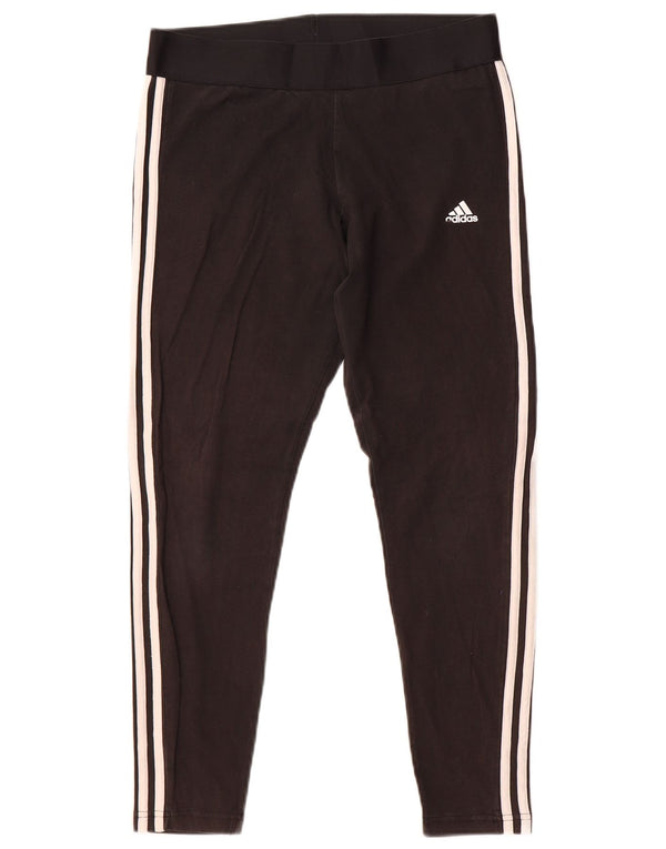 Adidas Leggings Femme UK 16/18 Large Noir Coton