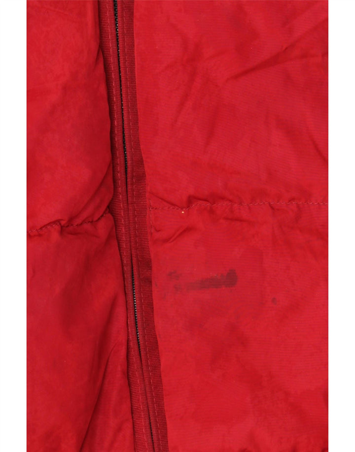 ZARA Veste matelassée homme UK 40 Large Rouge Polyester