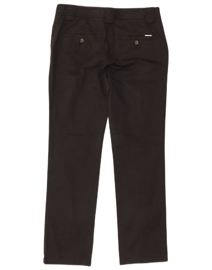 Massimo Dutti Pantalon Chino Droit Femme EU 40 Medium W30 L30 Noir