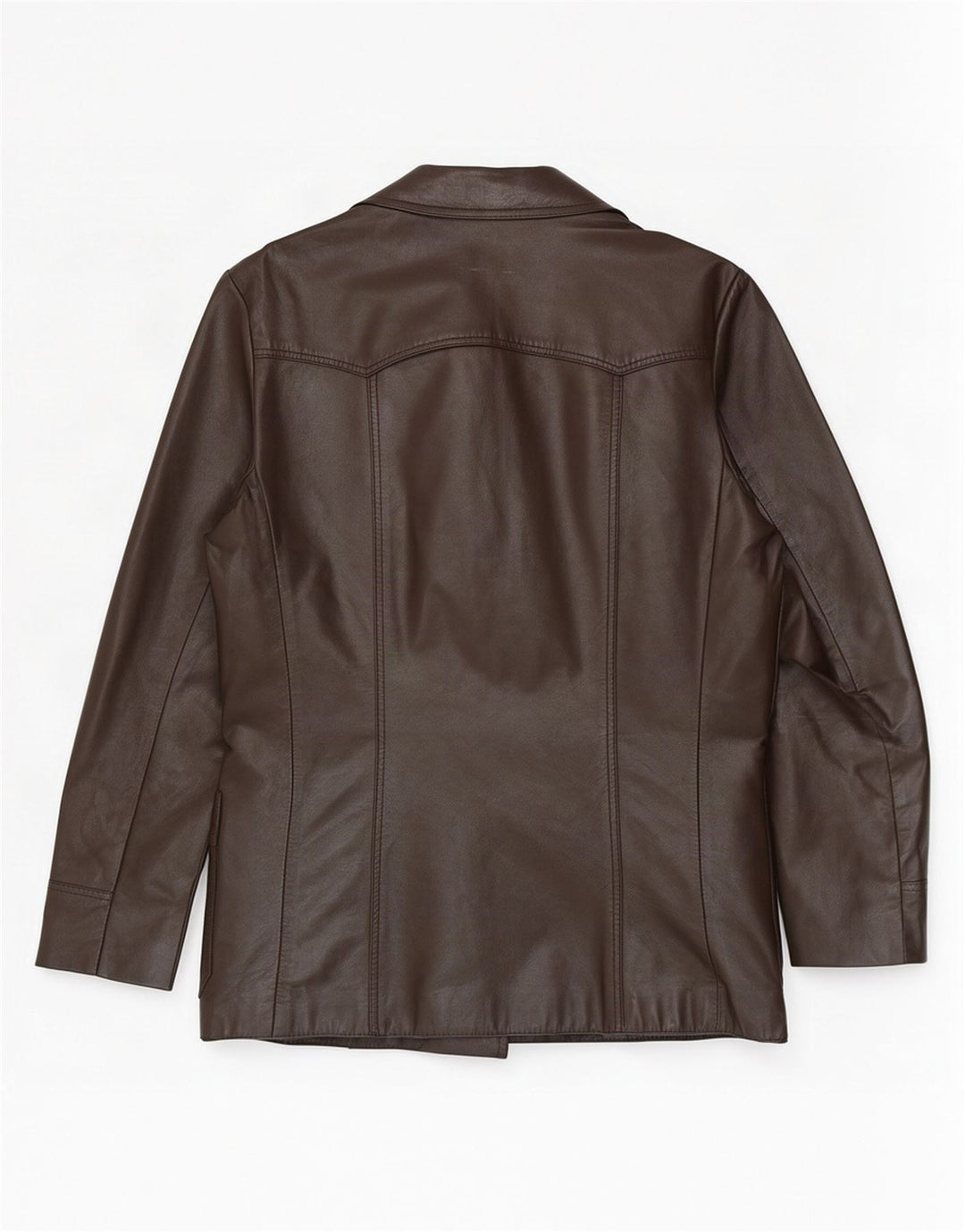 Monza Veste blazer en cuir à 3 boutons pour homme UK 38 Marron moyen