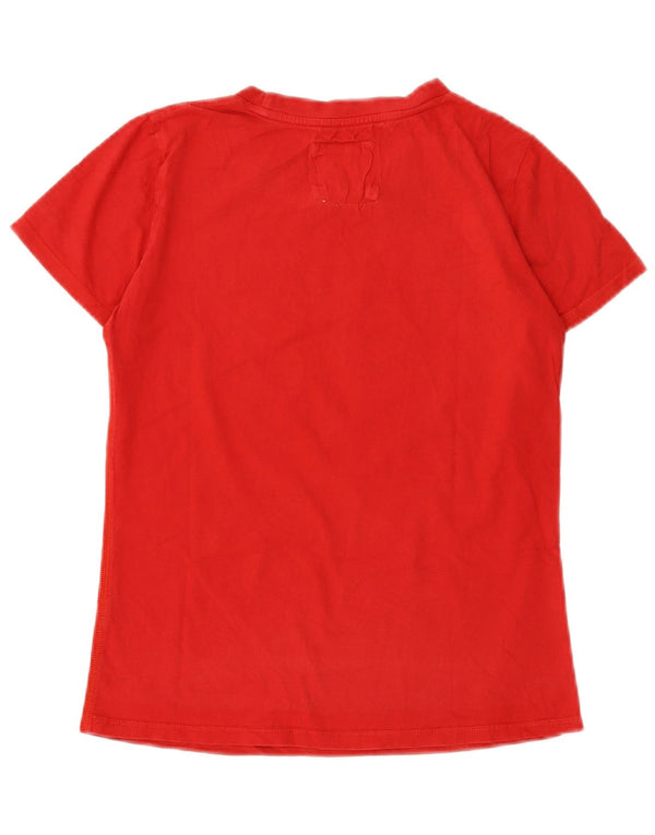Abercrombie & Fitch T-shirt graphique pour femme UK 12 en coton rouge moyen