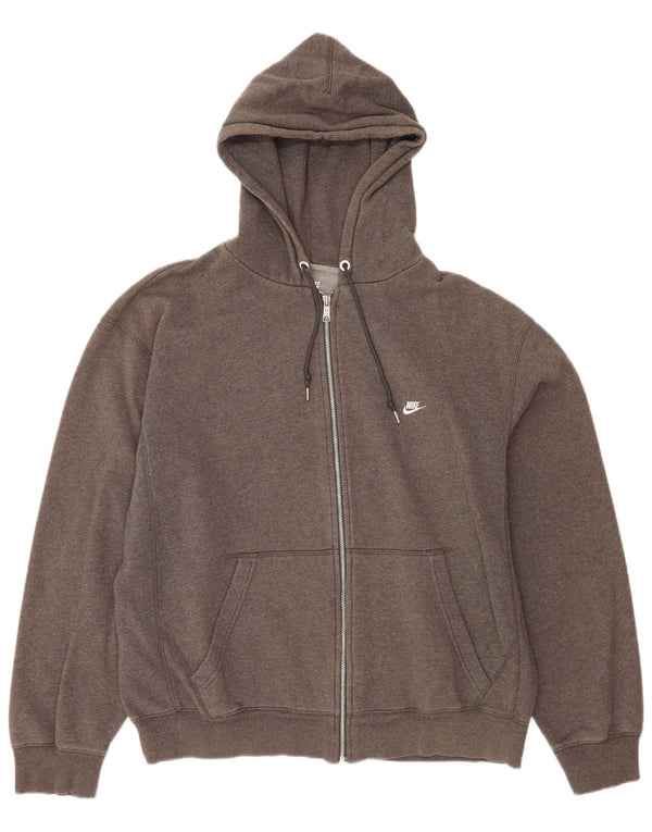 Nike Pull à capuche zippé pour homme UK 45/47 XL Gris Coton