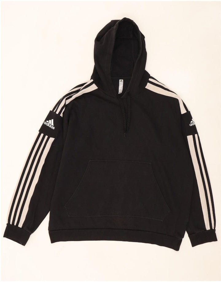 ADIDAS Pull à capuche pour homme XL en coton color block noir