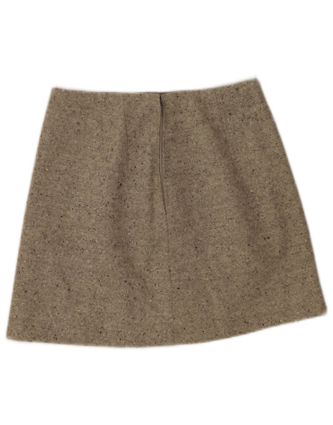vintage Femme Mini Jupe W26 Petit Beige Moucheté