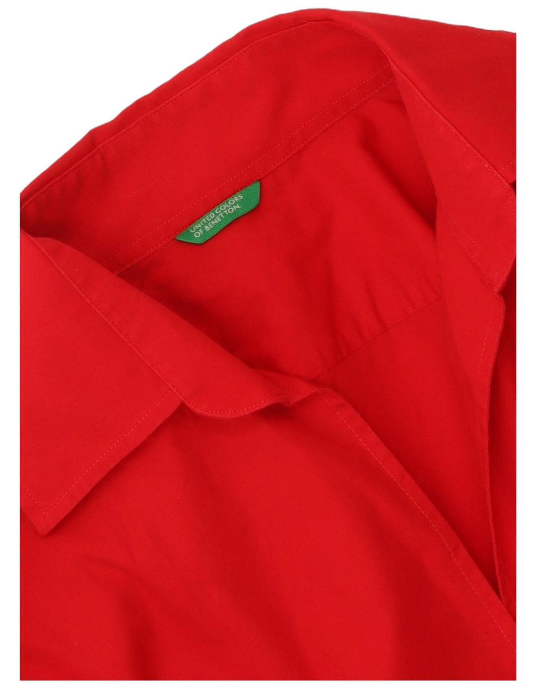Benetton Chemise Chemisier UK 12 Femme Rouge Moyen