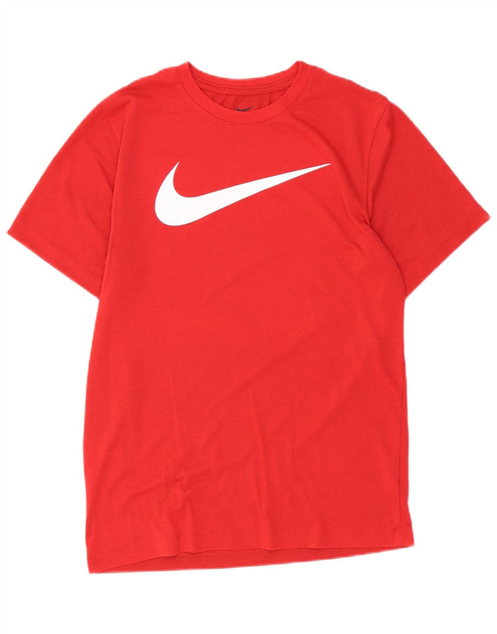 NIKE Hommes Dri Fit Graphic T-Shirt Haut Petit Rouge Polyester