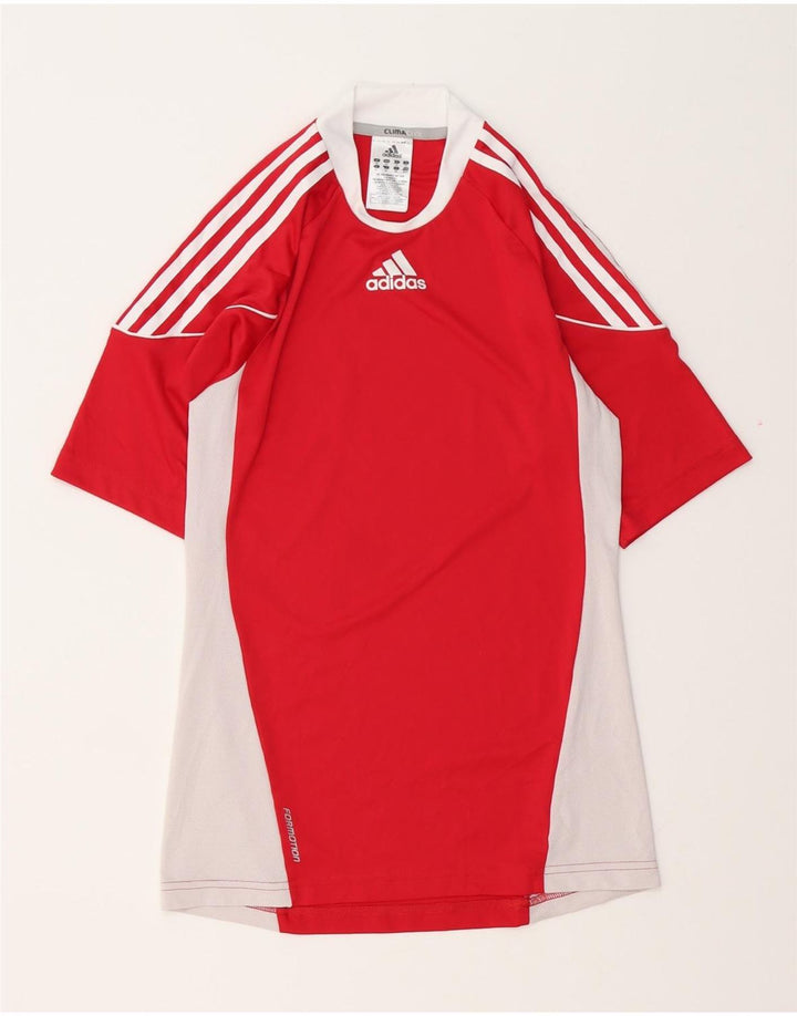 Adidas Hommes Climacool T-Shirt Top XS Rouge Colorblock Polyester
