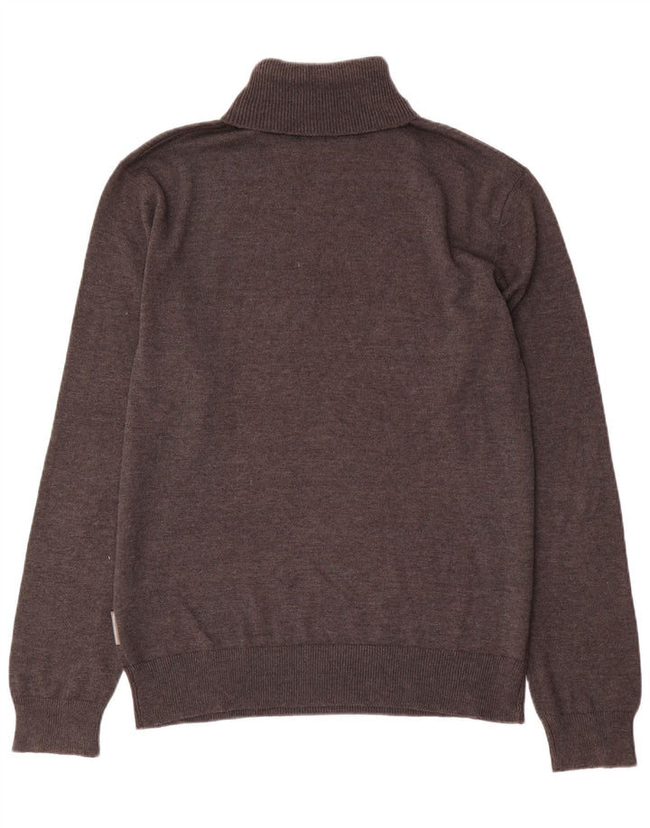 French Connection Pull Col Roulé Homme Large Marron Coton