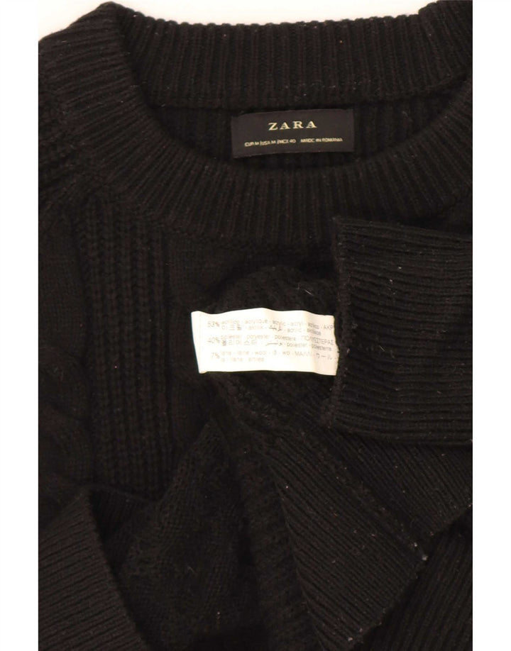 Pull Col Bateau Zara Homme Noir Moyen Acrylique