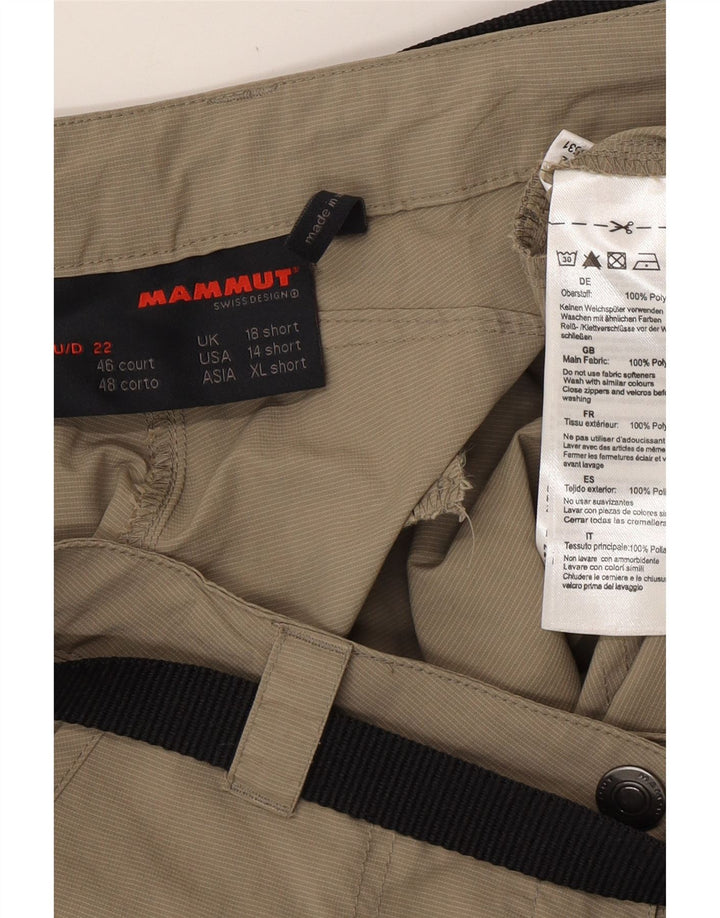MAMMUT Pantalon cargo court droit pour femme UK 18 XL W36 L31 Kaki