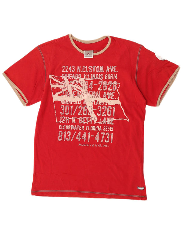 MURPHY & NYE T-Shirt Graphique Garçon 15-16 ans 3XL Rouge Coton
