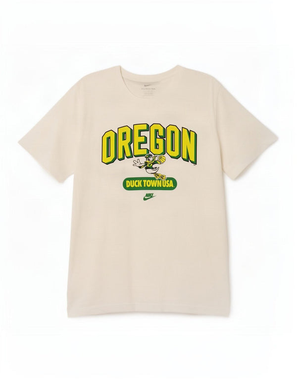 Nike Hommes Oregon Ducks T-Shirt Graphique Haut XL Coton Blanc