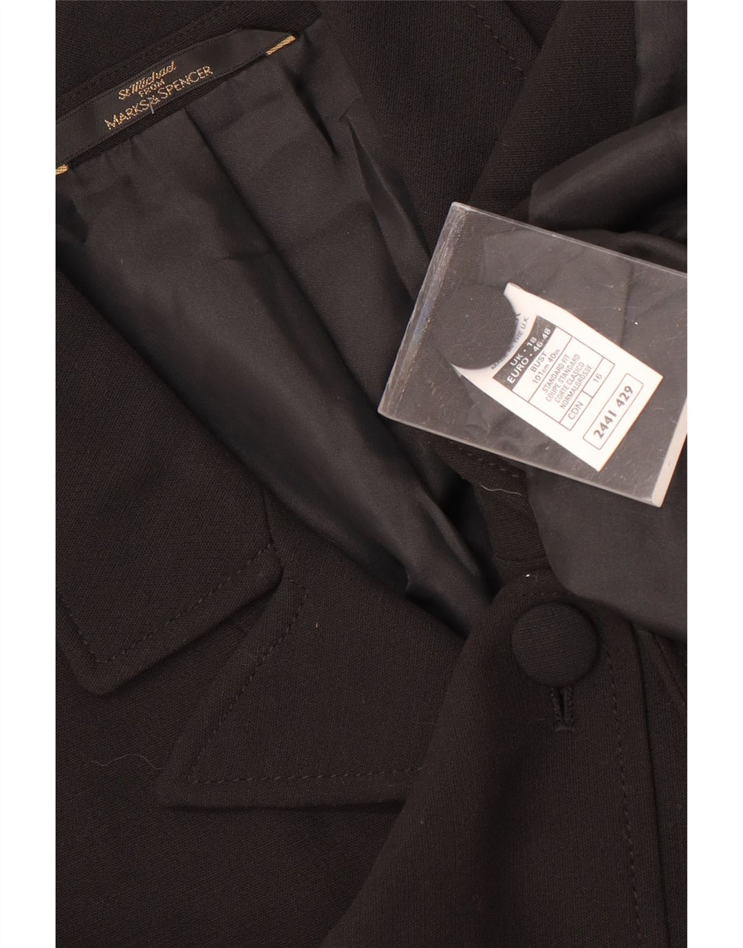 Marks & Spencer Manteau St. Michael pour femme UK 18 XL Noir Polyester
