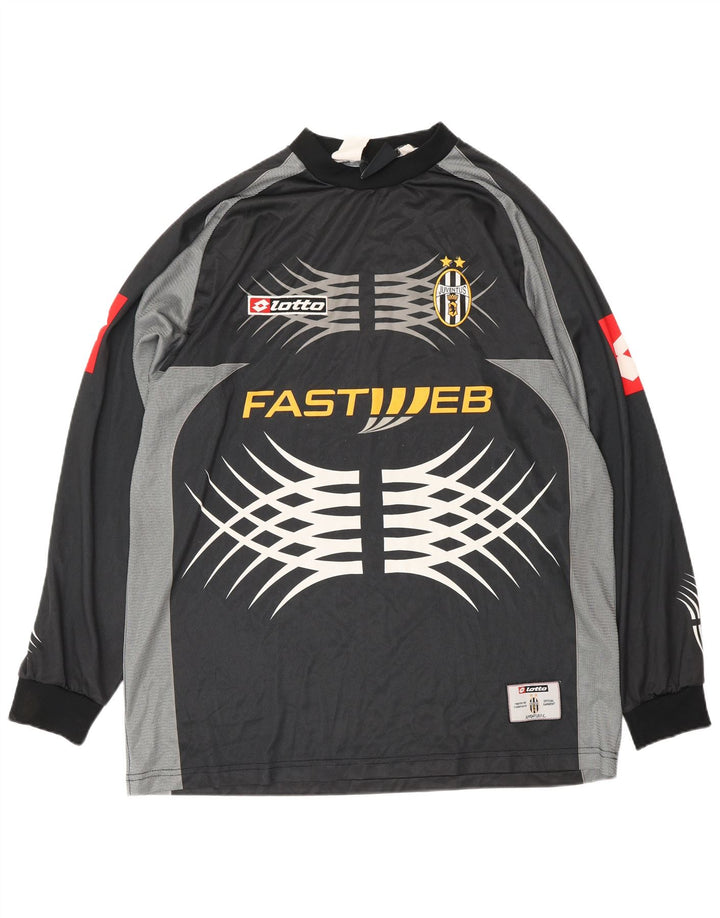 LOTTO Haut en Jersey Graphique Juventus 2001-2002 Domicile pour Hommes Grand Noir Sports