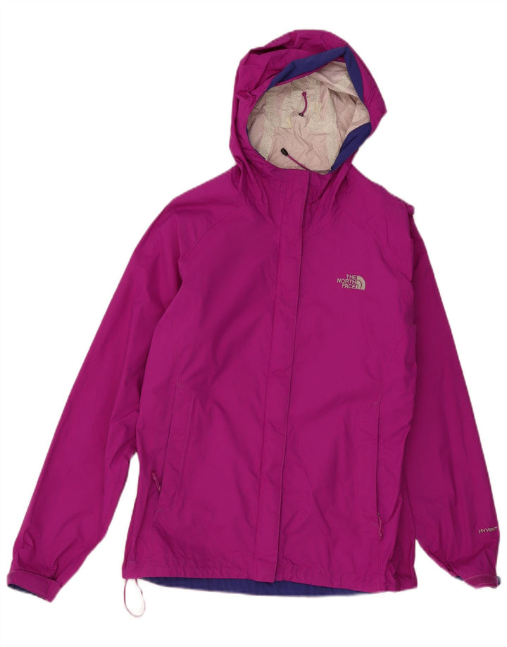 The North Face Veste de pluie à capuche pour femme UK 10 Small Maroon Nylon