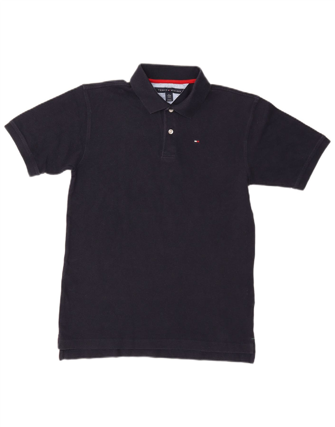 TOMMY HILFIGER Polo Garçon 15-16 ans XL Bleu Marine Coton