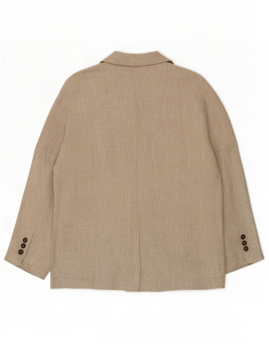Zara Womens Double Breasted Blazer Jacket UK 16 Grand Lin Beige