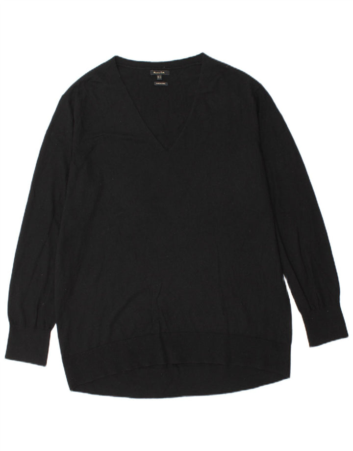 Massimo Dutti Pull col V pour homme Petit Noir