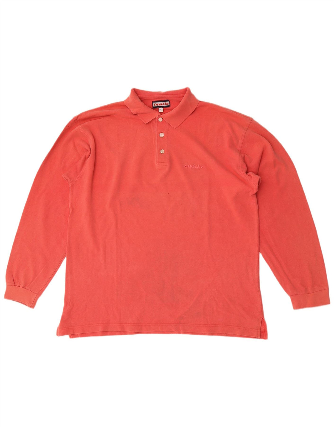 Invicta Polo à manches longues pour homme Grand coton rouge