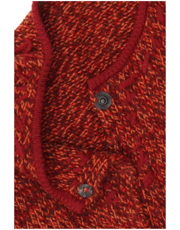 Backstage Cardigan Femme Pull UK 14 Polyacrylique Moucheté Orange Moyen