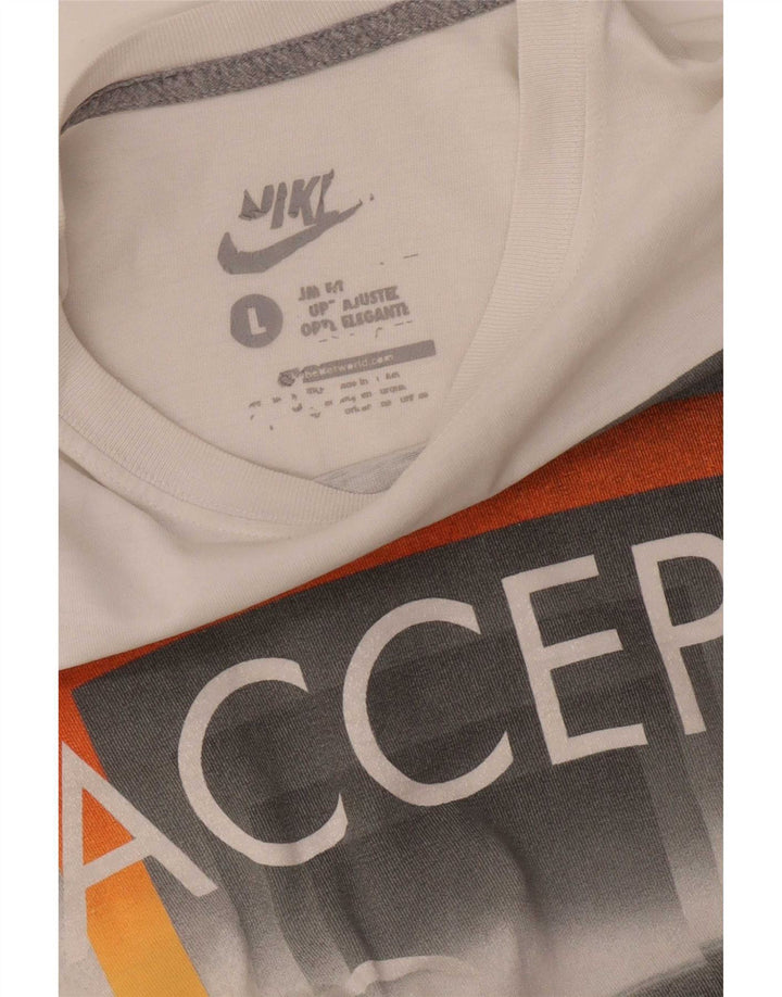 Nike T-shirt graphique pour homme, grand, blanc