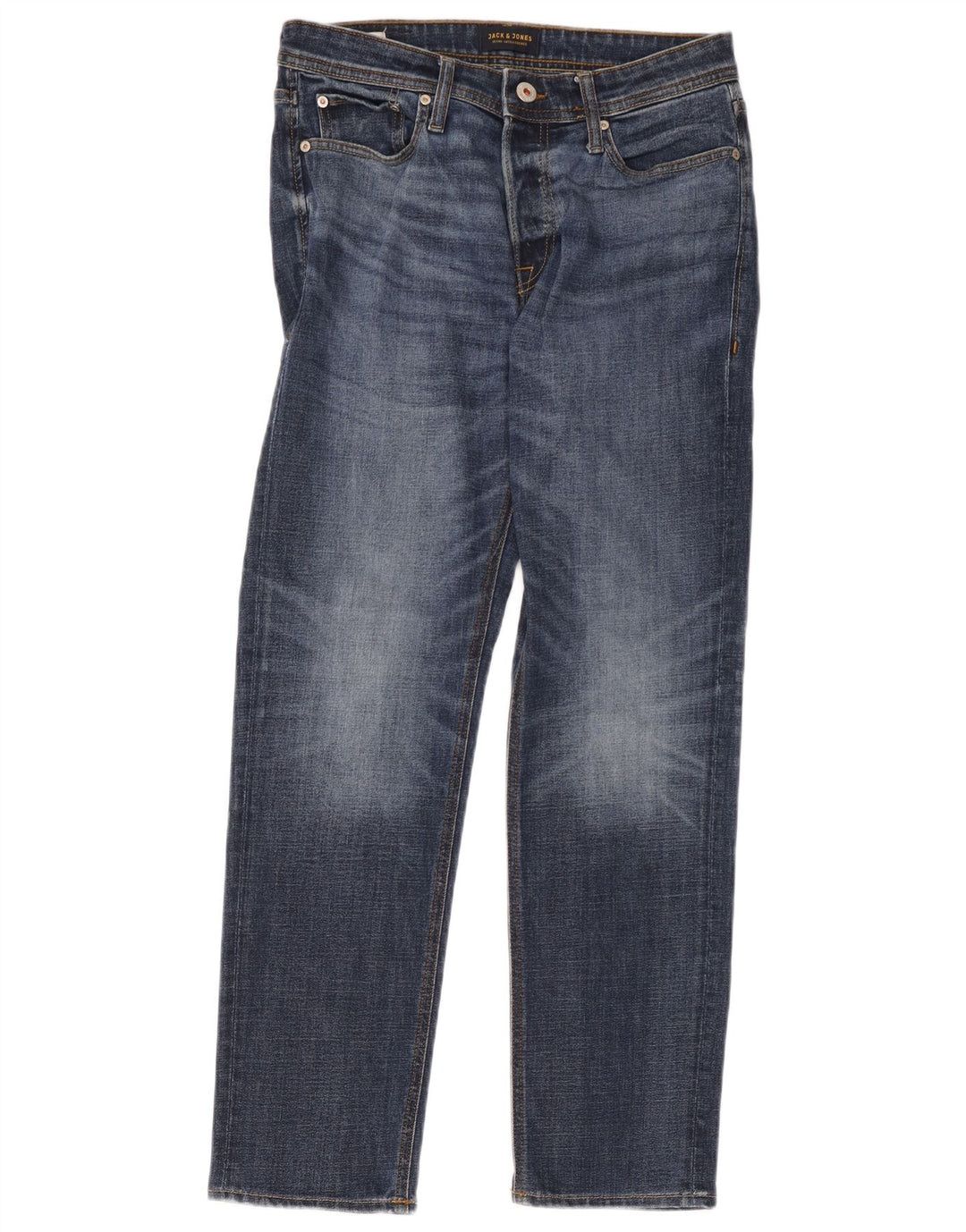 Jack & Jones Jean Droit W30 L32 Homme Bleu Coton