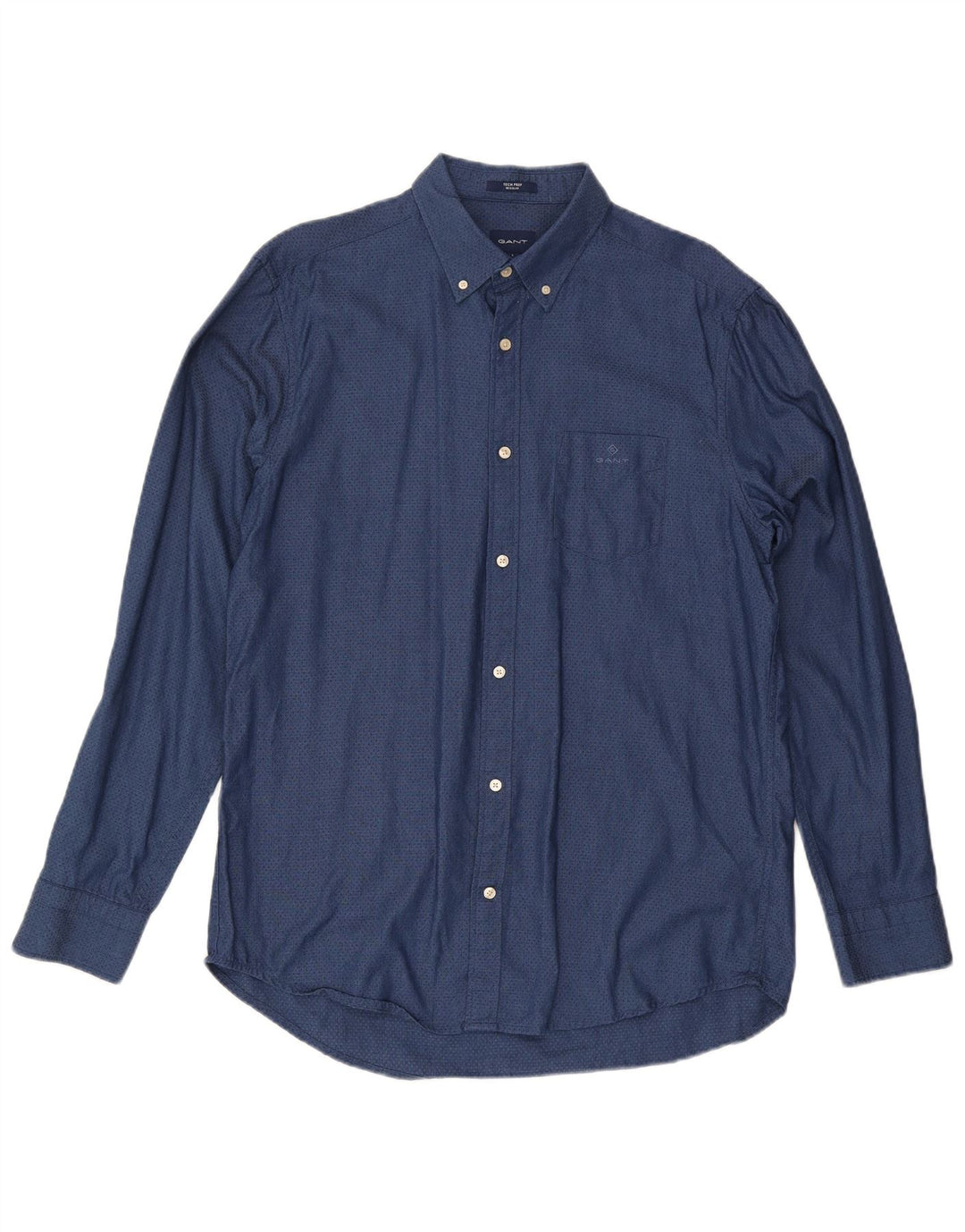 Gant Chemise coupe classique pour homme Taille 41/42 16 1/2 Large Bleu marine à pois