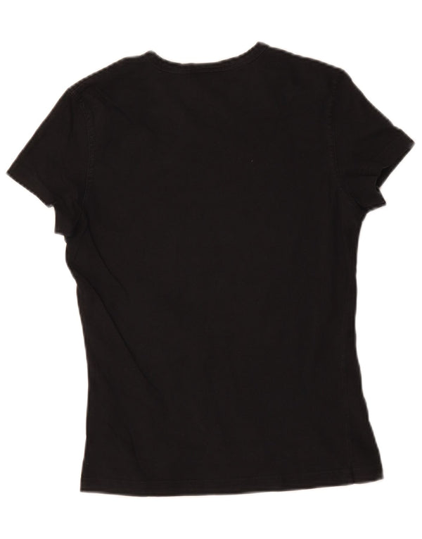 Reebok T-Shirt Femme UK 12 Moyen Noir