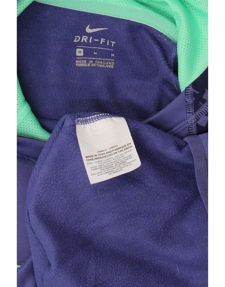 NIKE Pull à capuche graphique Dri Fit pour femme UK 14 Violet moyen géométrique