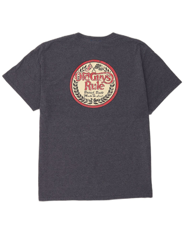 Old Guys Rule T-Shirt graphique pour hommes, haut XL en coton bleu marine