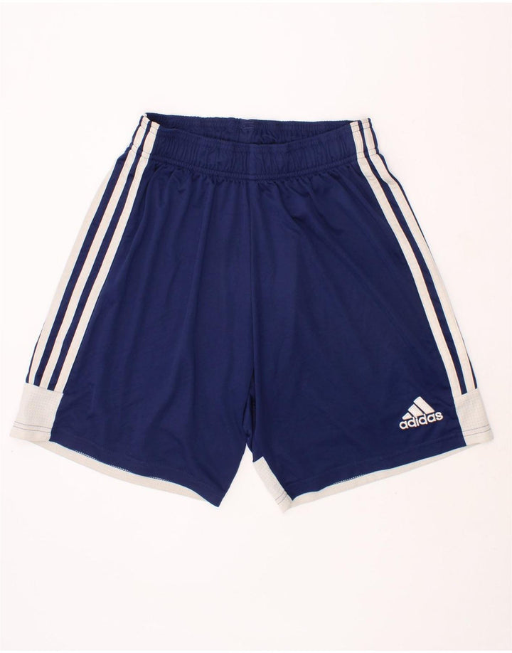 ADIDAS Boys Sport Shorts 7-8 Years Small Blue Polyester Vintage Adidas and Second-Hand Adidas from Messina Hembry 