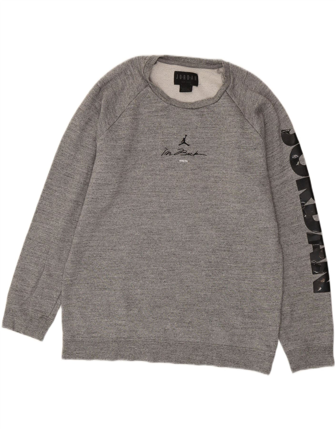 JORDAN Sweat-shirt graphique pour hommes, grand coton gris
