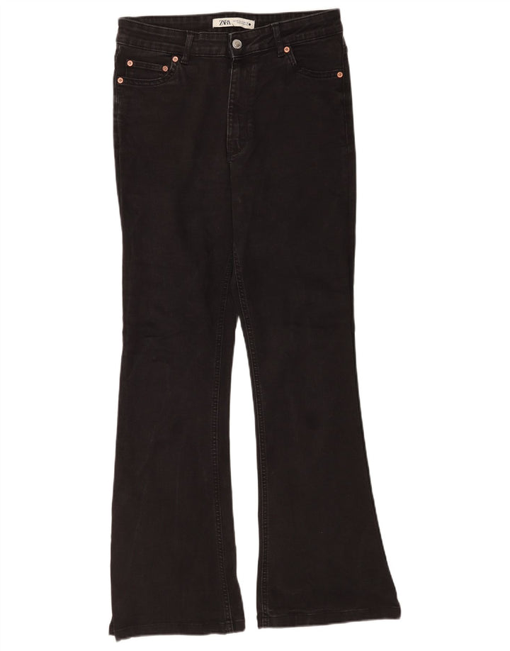Zara Jean évasé femme EU 40 Medium W30 L30 coton noir