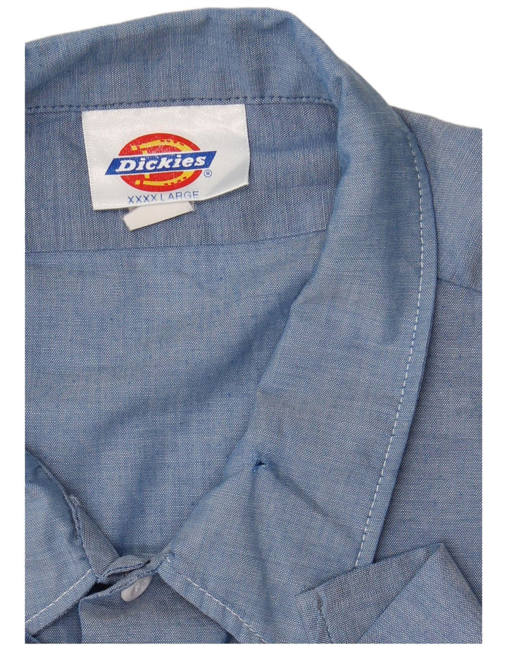 Dickies Chemise à manches courtes pour homme 4XL Bleu Polyester