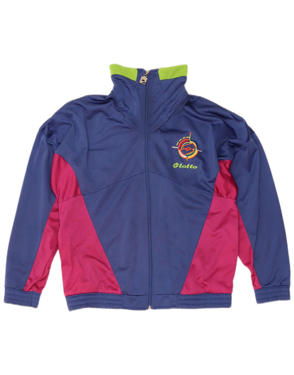 Lotto Veste de Survêtement Coupe Ample pour Homme Petit Bleu Colorblock Polyester