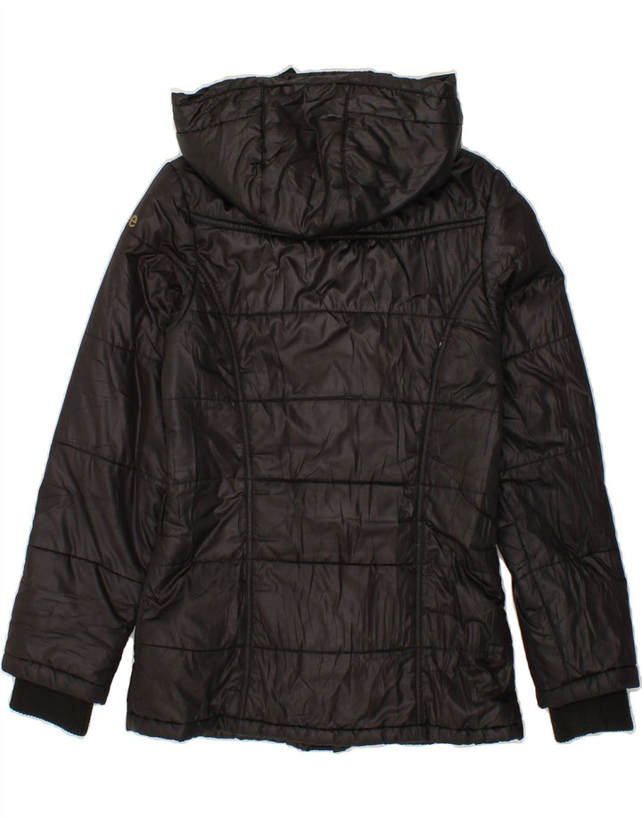 LEE Womens Hooded Padded Jacket UK 6 XS Black Polyamide Vintage Lee and Second-Hand Lee from Messina Hembry 