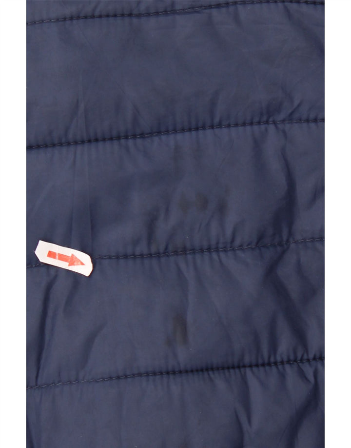 Superdry Veste matelassée pour hommes UK 40 Large Bleu Marine Nylon