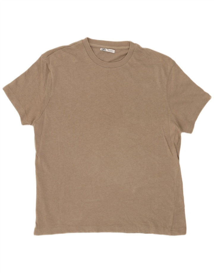 Zara T-Shirt Homme Gris Moyen