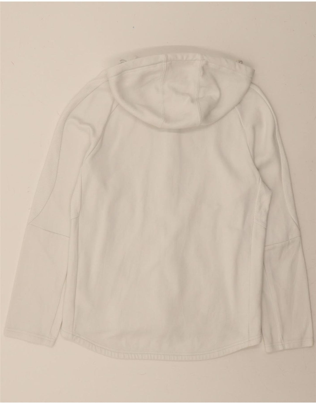 PUMA Womens Zip Hoodie Sweater UK 14 Medium White Cotton Vintage Puma and Second-Hand Puma from Messina Hembry 