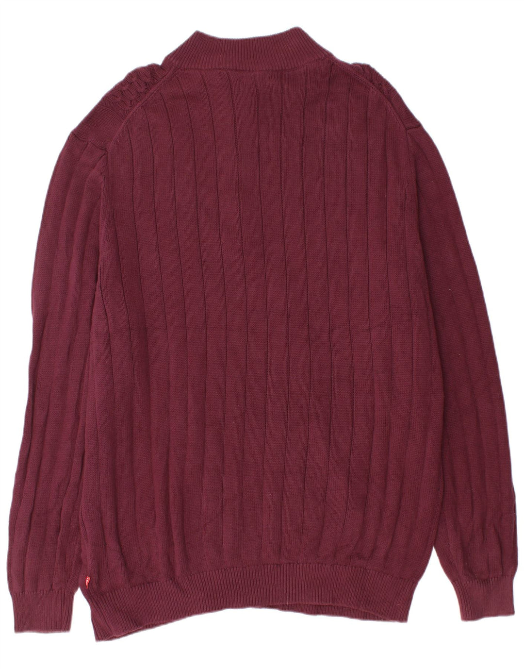 IZOD Pull à col zippé pour homme en coton bordeaux 2XL