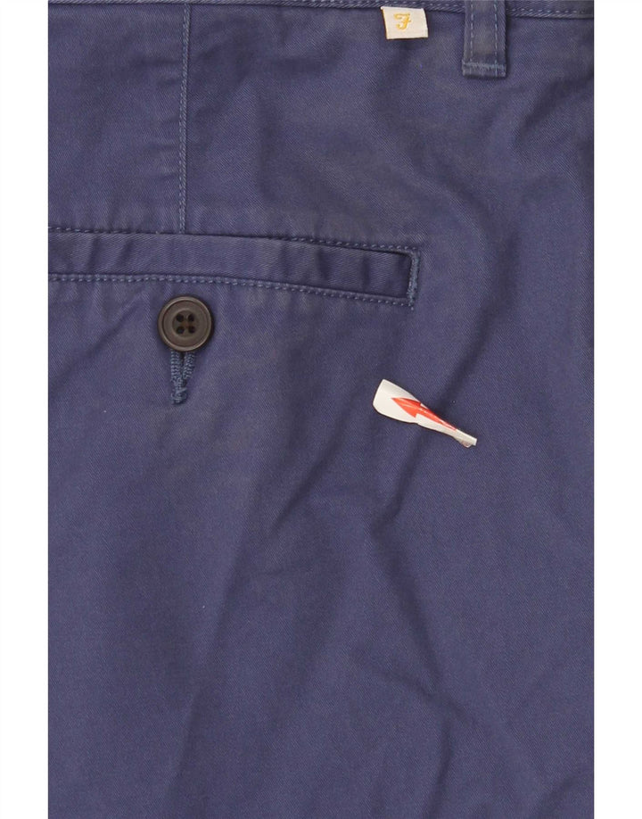 Farah Short Chino Regular Homme W34 Large Bleu Coton