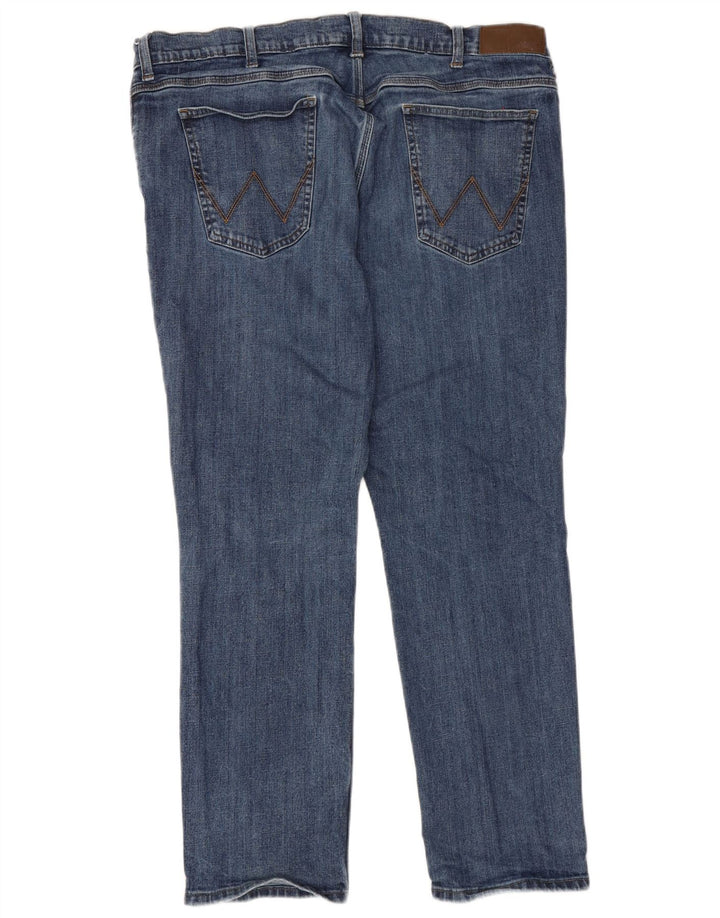 Wrangler Jean droit coupe droite W42 L30 pour homme en coton bleu