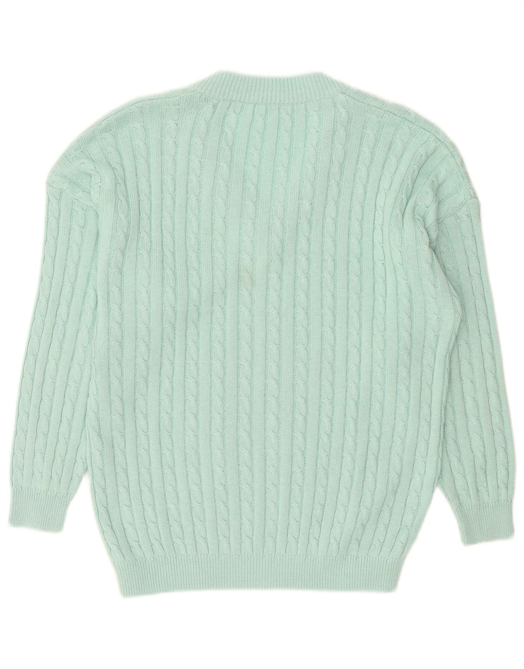 vintage Mens V-Col Jumper Pull Grand Turquoise