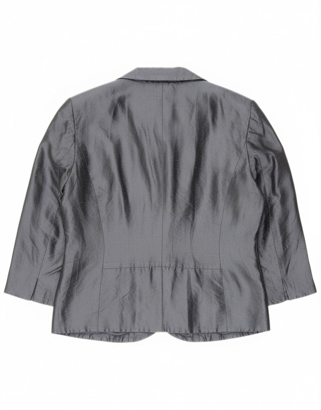 Blunauta Veste blazer courte à 6 boutons pour femme IT 42 Gris moyen en soie