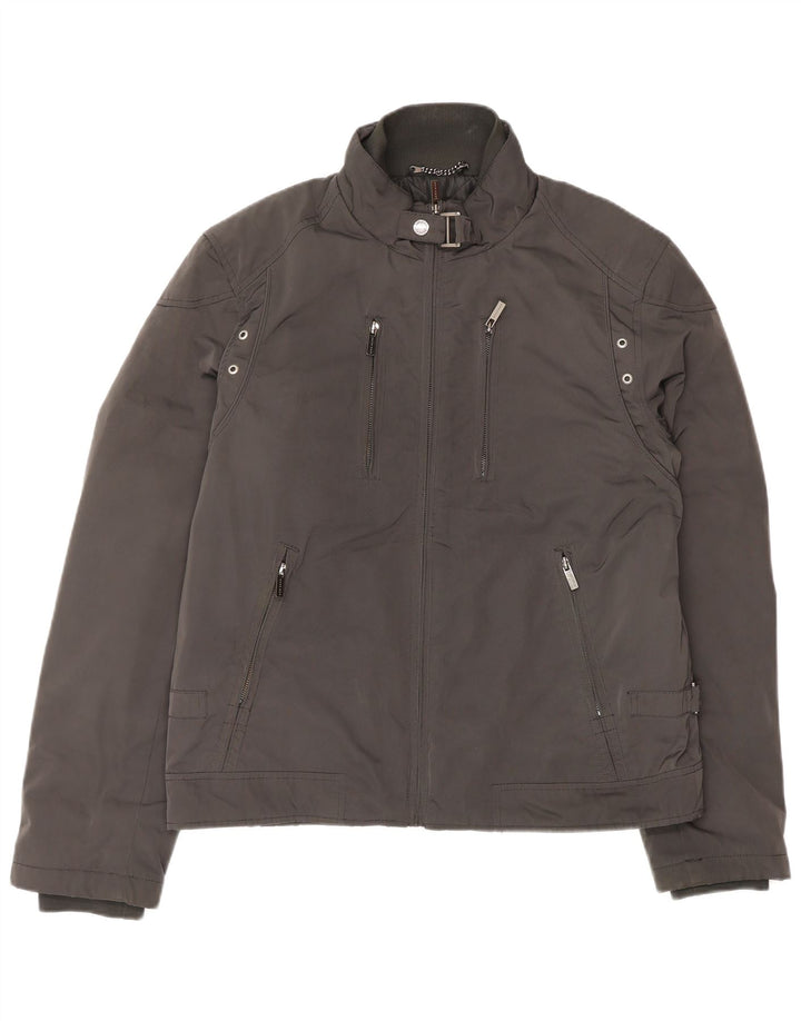 Zara Veste coupe-vent pour homme UK 40 Large Noir Polyester