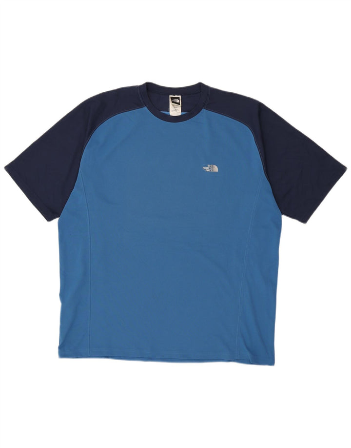THE NORTH FACE T-Shirt Homme Top XL Bleu Colorblock Polyester