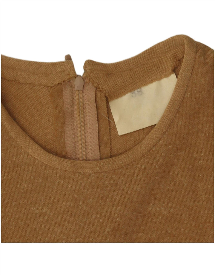 Robe trapèze femme vintage IT 38 XS Beige Polyester