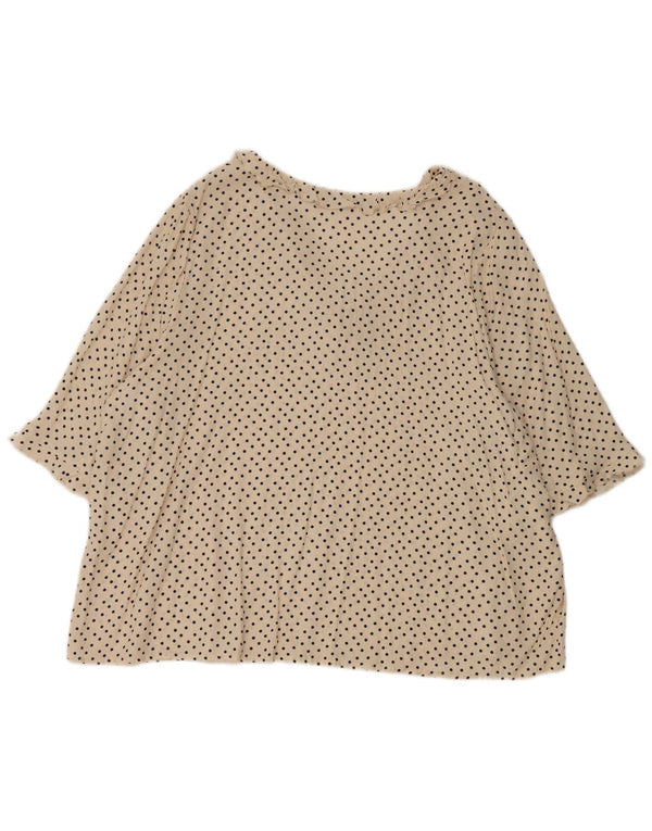 Marks & Spencer Chemisier à volants sur le devant pour femme UK 18 XL Blanc cassé à pois